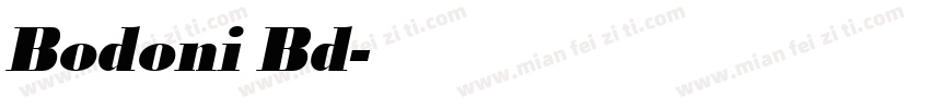 Bodoni Bd字体转换